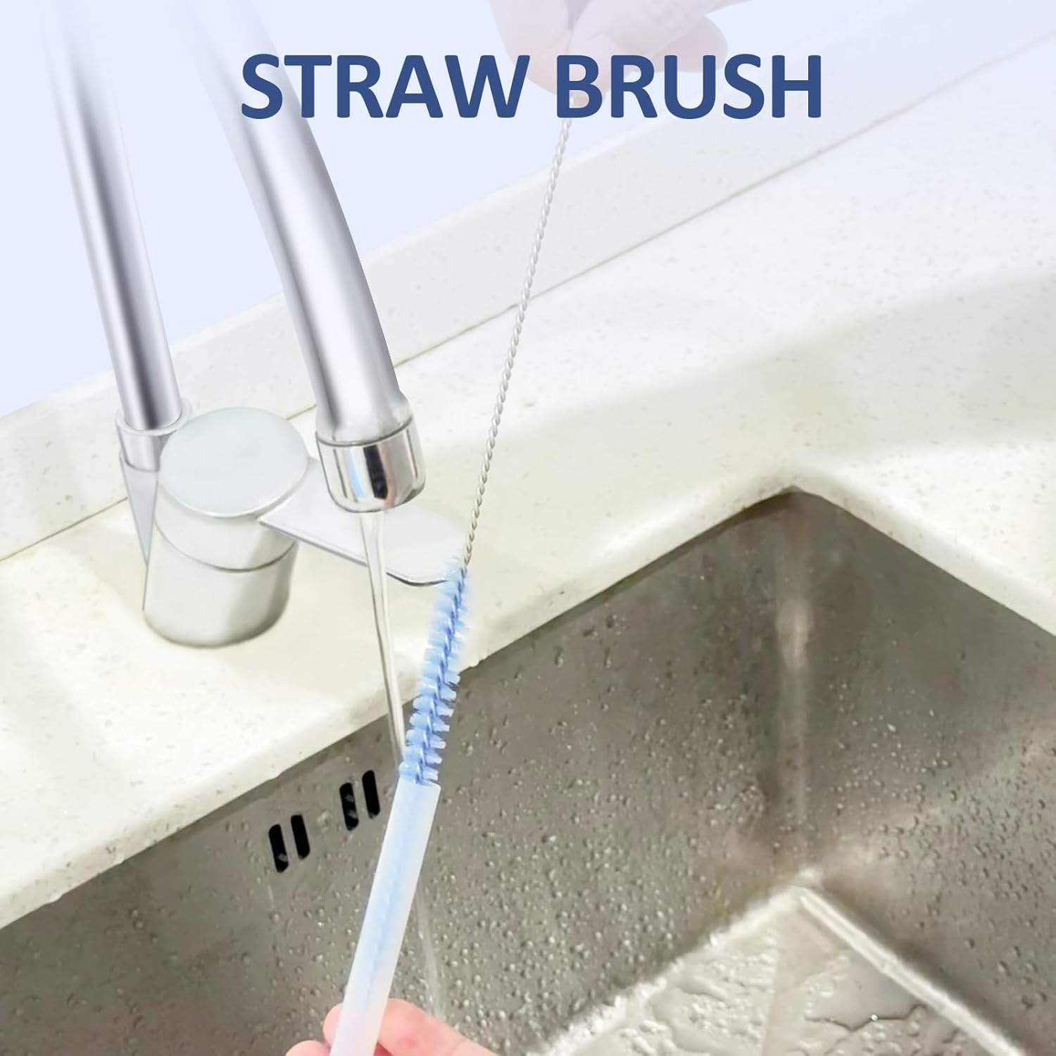2 in1 Water Bottle Brush with Straw Brush, Cleaning Brush Set